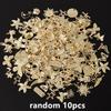Random Mix 10/20/30/50/100pcs Alloy Metal Charm Sun Moon Star Butterfly Cross Sea Animal Pendants For Jewelry Making Accessories