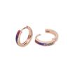 Boucles d'oreilles - Luxenter - Waa - Argent 925 - Zircon multicolore - Or rose 18K