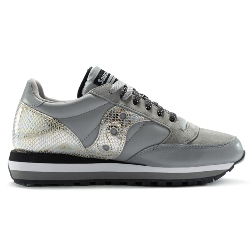 SAUCONY Jazz Dreifach-Dämpfung Rutschfest Verschleißfest Atmungsaktivität Niedrig geschnittene Laufschuhe Damen Grau Standard M Saucony S60550-3