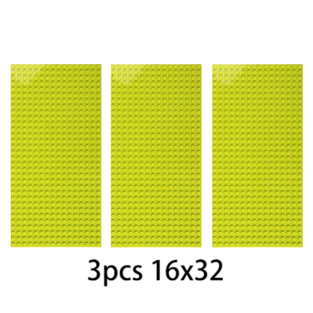 3PCS Bricks Baseplate 32x32 16x32 Dots Plastic Base Plates Compatible MOc BuildingBlock Toys 10 in Classical Multi Color 10 lN