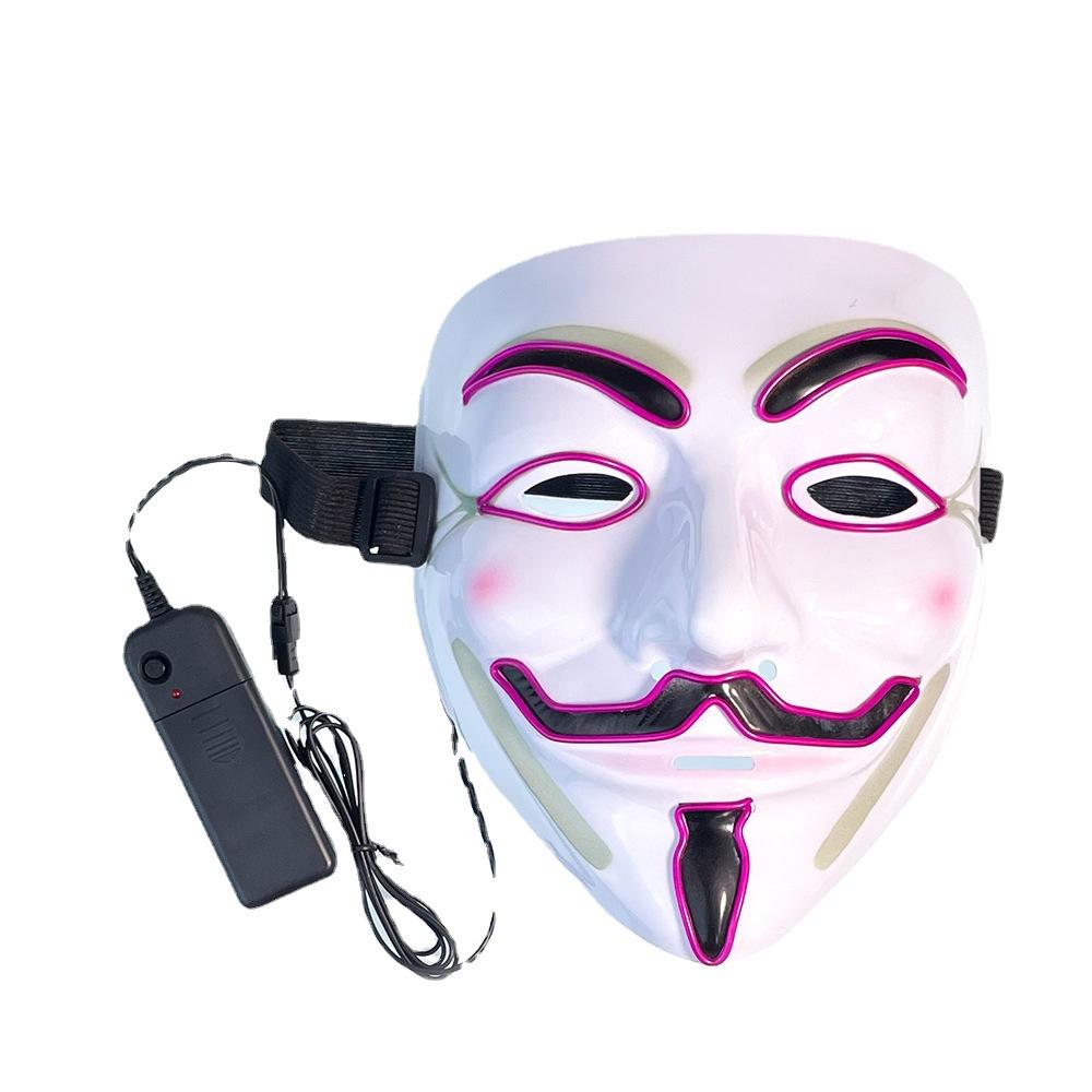 LED Light-Up Mask – A Role-play Mask with a Neon Effect, Perfect for Halloween, Carnivals, Nightclubs and Parties