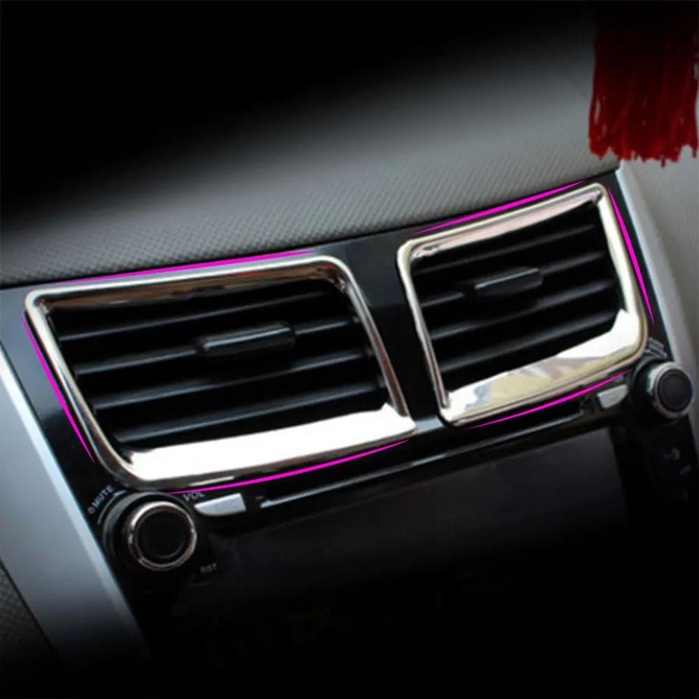 For Hyundai Verna Solaris 2012 2013 2014 2015 Air Conditioner Vent Sticker Center AC Vent Frame Cover Trim Interior Accessories