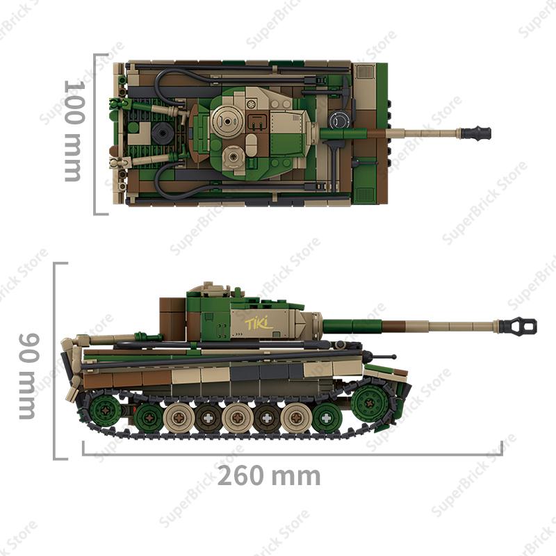 Zweiter Weltkrieg Deutscher Nazi Schwerer Panzer Tiger 1 SturmTiger Sturmgeschütz gepanzertes Fahrzeug Modellbausteine Set Kinderspielzeug Geschenk