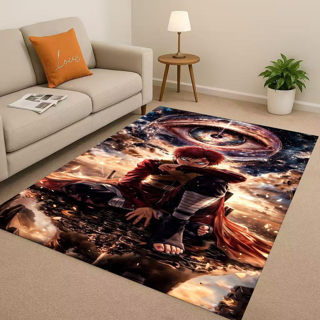 3D I-Itachi Cartoon Anime Living Room Non-Slip Area Rug Carpet for Bedroom Playroom Sofa,Easy Clean Home Decor Doormat Kid