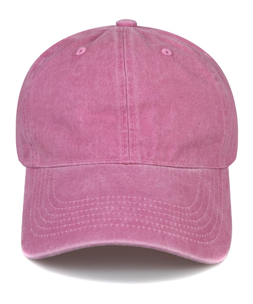 Chaebteo Standard Stone-Washed Ball Cap-Pink