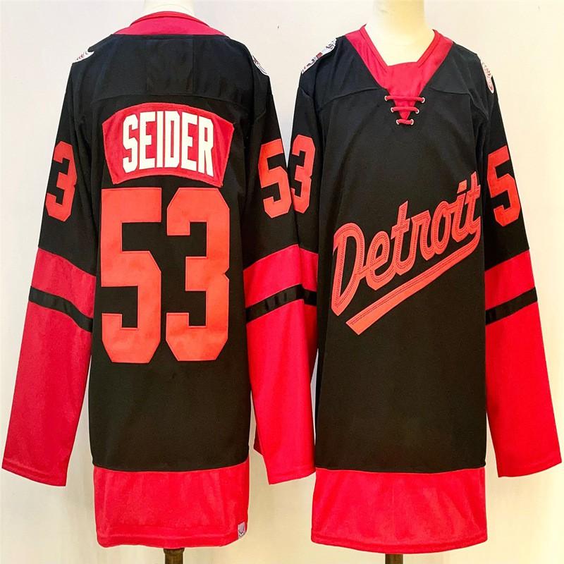 Detroit Red Wings NHL Hockey Jersey Mens Cotton Fan Apparel Ice Games Casual Wear
