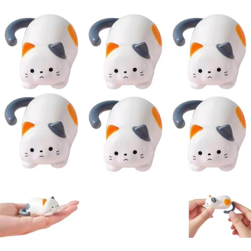 3Packs Clockwork Kitten Movable Toy Ornaments,Windup Kitten Stress Relief Toy, Rolling Cat Toy, Cat Wind up Interactive Toys
