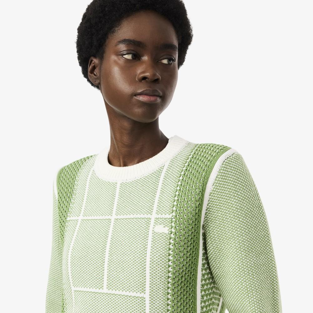 Lacoste Women's Tennis Court Jacquard Sweater AF9867-56G4IN