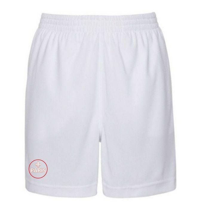 Herren Fußball-Set - Dunkelblaues T-Shirt und Weißer Short - Paris-Inspiration - - Blau