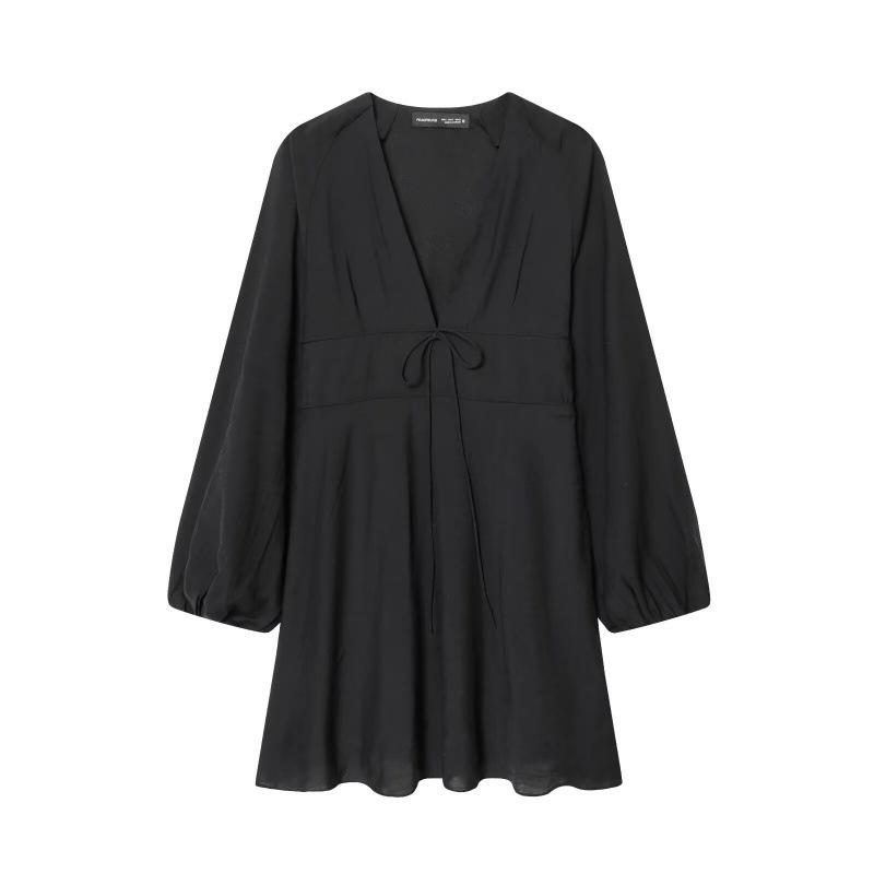 Winter 2025 European V-Neck Loose Dress L