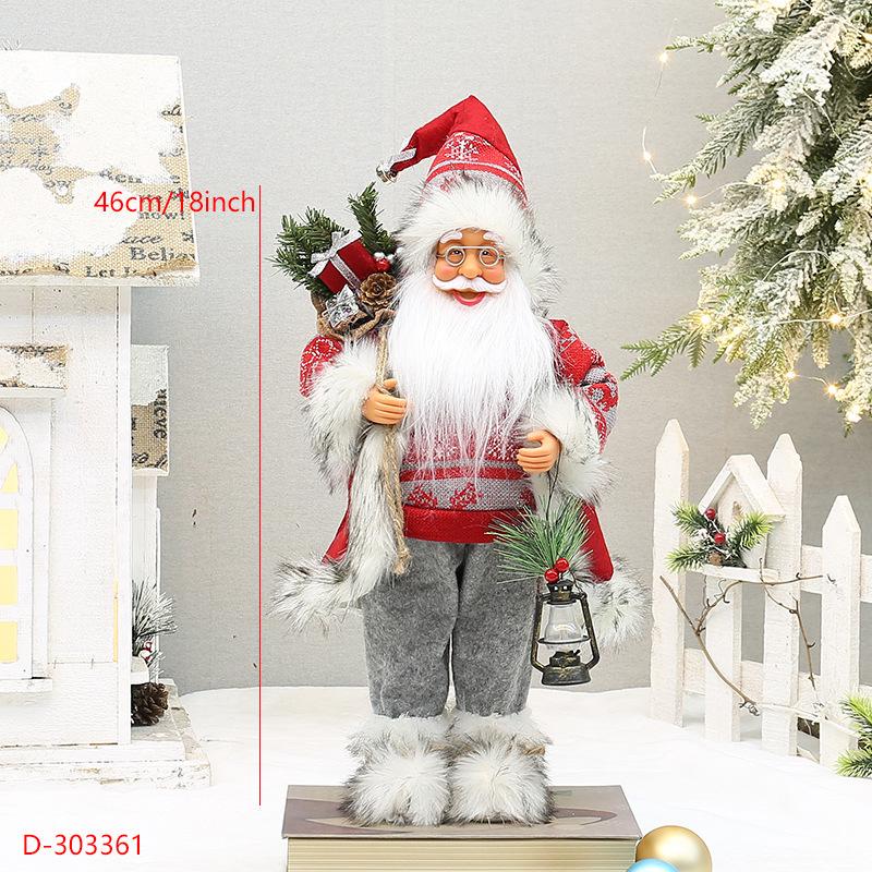 18-Inch cross-border new product Standing Santa 2025 feet wearing snow boots New Christmas party decoration