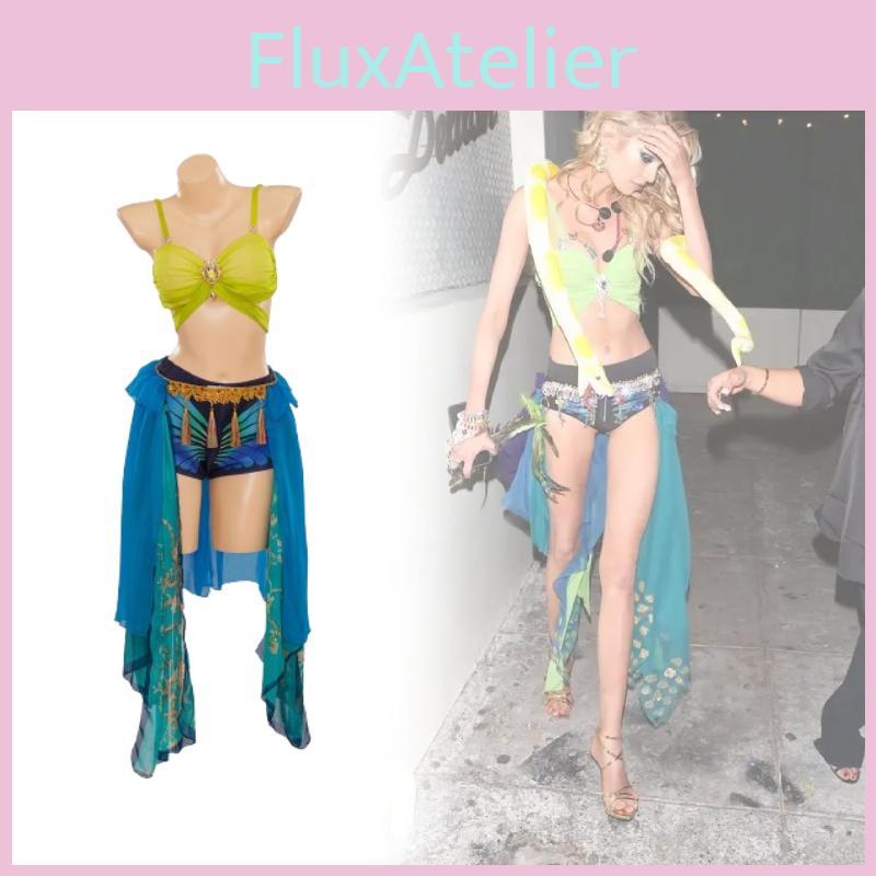 Halloween Britney Spears Cosplay Attire Spandex Chiffon Role Play Gatherings