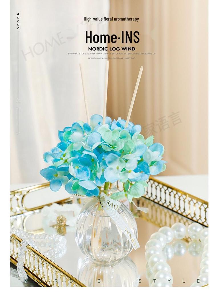 Floral Aroma Diffuser Bottle: Flameless Essential Oil Home Fragrance Gift for Bedroom, Long-Lasting and High-End.