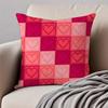 CCheckered pattern Cushion Cover Pillowcase Antidustmite Invisible Zipper Short Plush Sofa Cushion