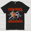 Red Five Standing By Unisex 100% Cotton Summer Casual Cool Loose T-Shirt