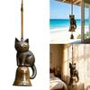 Automotive Rearview Mirror Decoration Elegant Cats Shaped Wind Chimes Ornament with Soft Chimes Sound for Home and Garden