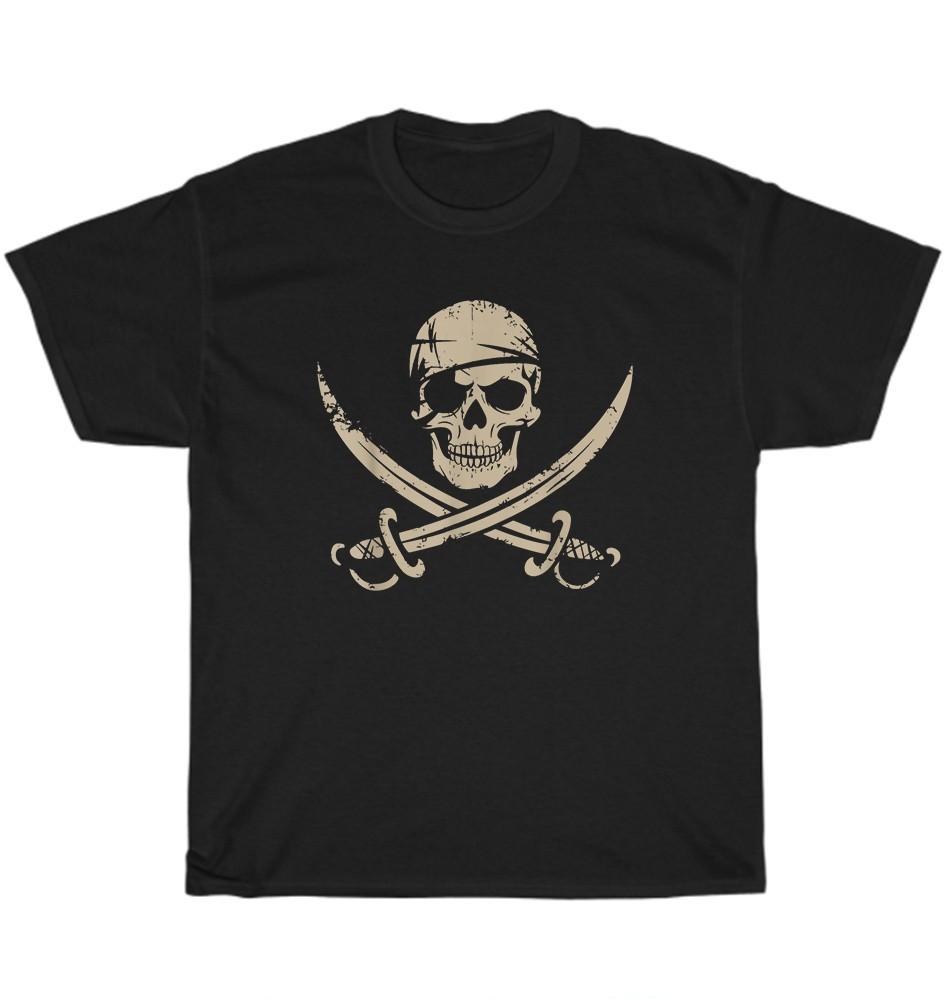 Pirate Skull and Crossbones Skeleton Halloween T-Shirt Unisex Funny Tee Gift NEW S