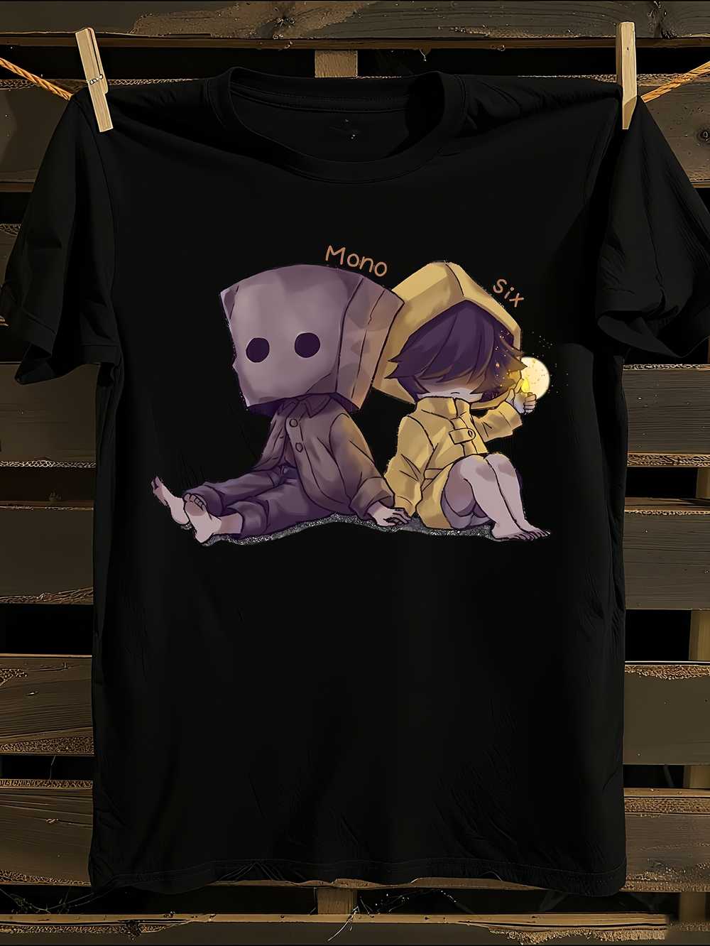 

Little Nightmares Inspired T-Shirt Mens Tshirt Womens Tshirts with Letters Print Short Sleeves T-Shirt Casual Street Tee Shirt Top XXL
