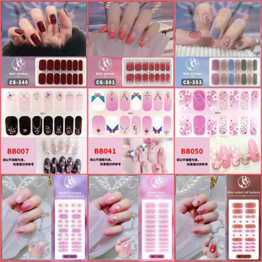 CS voděodolná gelová fólie na nehty bez pečení plná samolepka kontrastní barva tygří hlava nail art fólie papír fólie na nehty papír nálepka