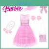 Adorable Barbie Princess Pink Sleeveless Dress With Matching Accessories