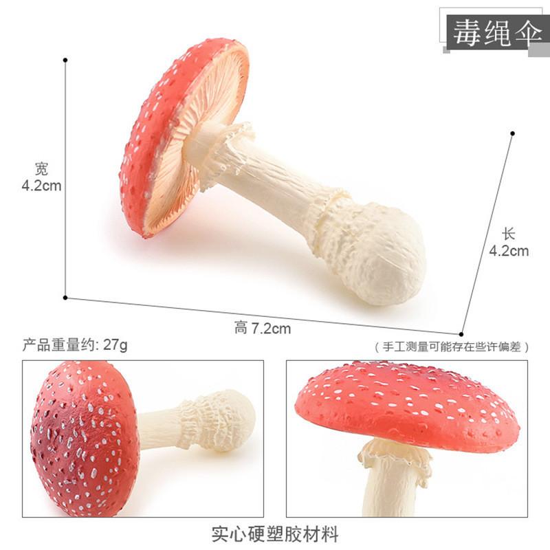 Realistisches Pilzset mit essbaren Shiitake-, Enoki-, Matsutake-Pilzen, giftigen Schirmpilzen, dekorativen Modellen, ideal für die Heimpräsentation