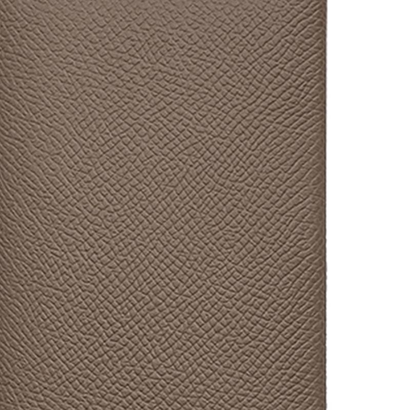 Hermes Calvi Duo Silver Buckle Epsom Calfskin Card Holder Wallet Unisex Wallet Elephant-Grey H083035CK18