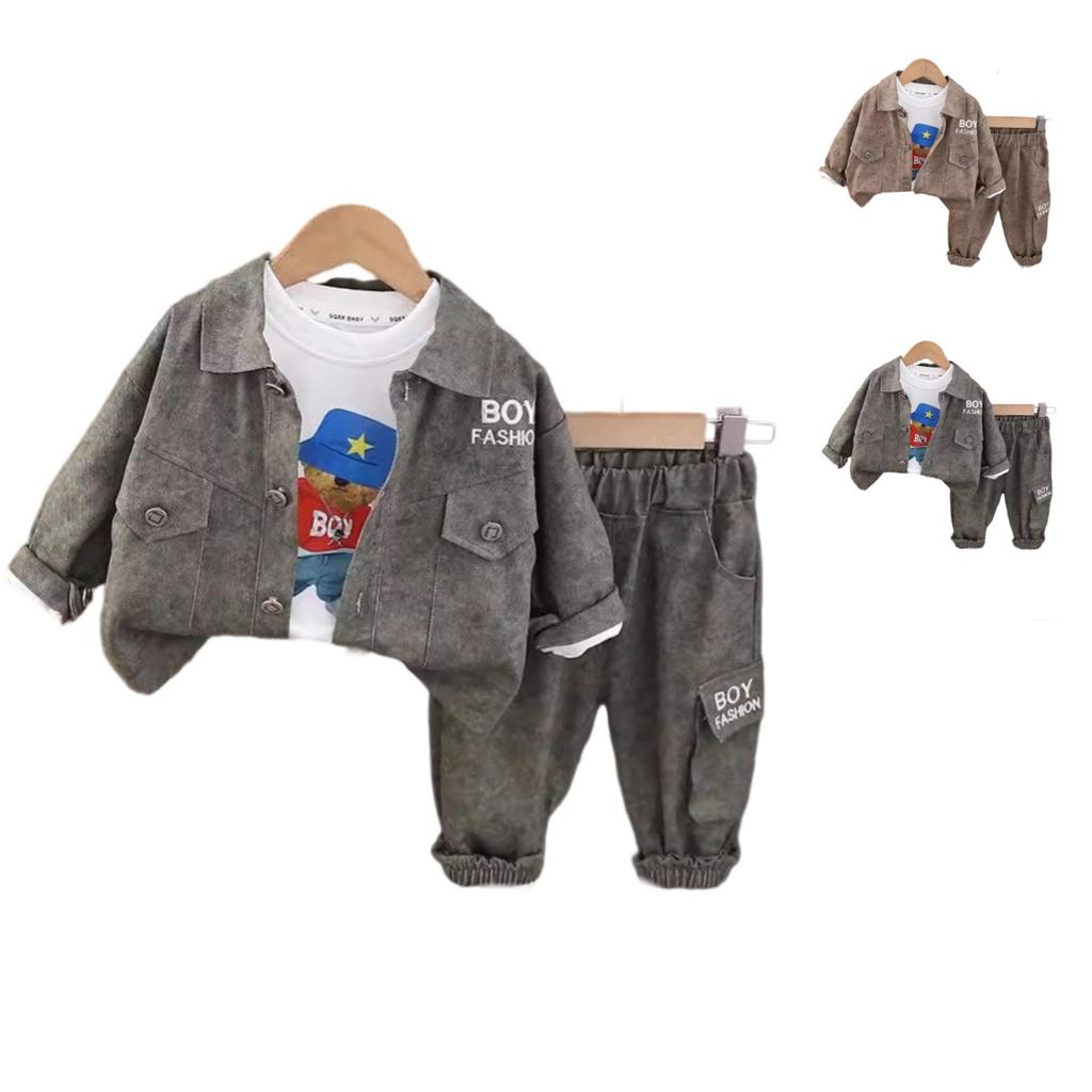 Kids Casual Long-Sleeve Set, Comfortable Daily Wear Outfits