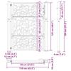 Garden Gate Black 100 x 125 cm Steel Sheet Design