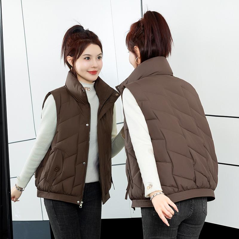 New Stand-up Collar Down Cotton Clothes Vest Autumn and Winter Women's Fashion Loose Versatile Vest Vest Tide