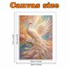 Pearl Art Painting Home Wall Decor White Peacock Pearl Gemstone Painting Picture Crafts Adult/Beginner Gift Creative Home Decor Unframed