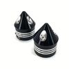 2 pièces CNC usinées en aluminium Bouchons de boulons d'écrou d'axe avant de moto pour Sportsters, Electra Glides, Forty-Eight, Road King - Durables, Anti-corrosion