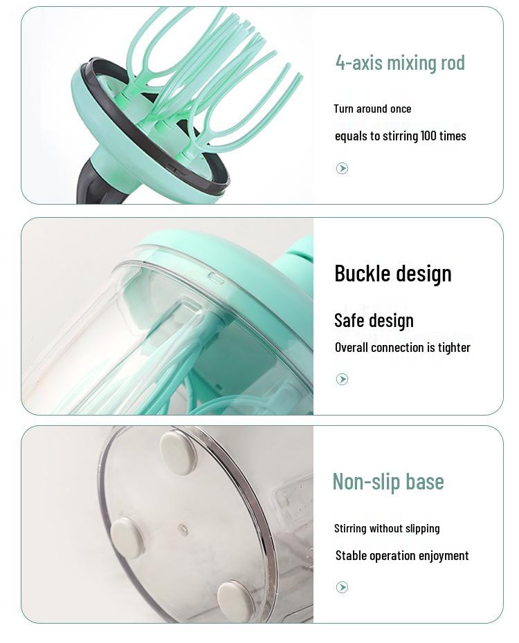 Manual Cream Whipper & Egg Beater - Semi-Automatic Cake & Milk Frother for Home Use