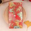 6pcs Golden Accents Thank You Cards Vibrant Floral Greeting Cards Lucky Money Bags  Wedding Birthday