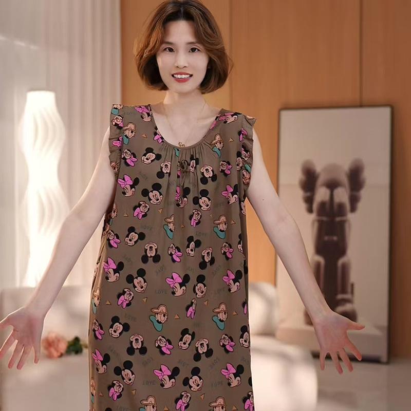 Women's Cotton Silk Camisole Pajama Dress - Summer, Loose Fit, Cute Japanese Style, Sexy and Thin, Perfect for Students