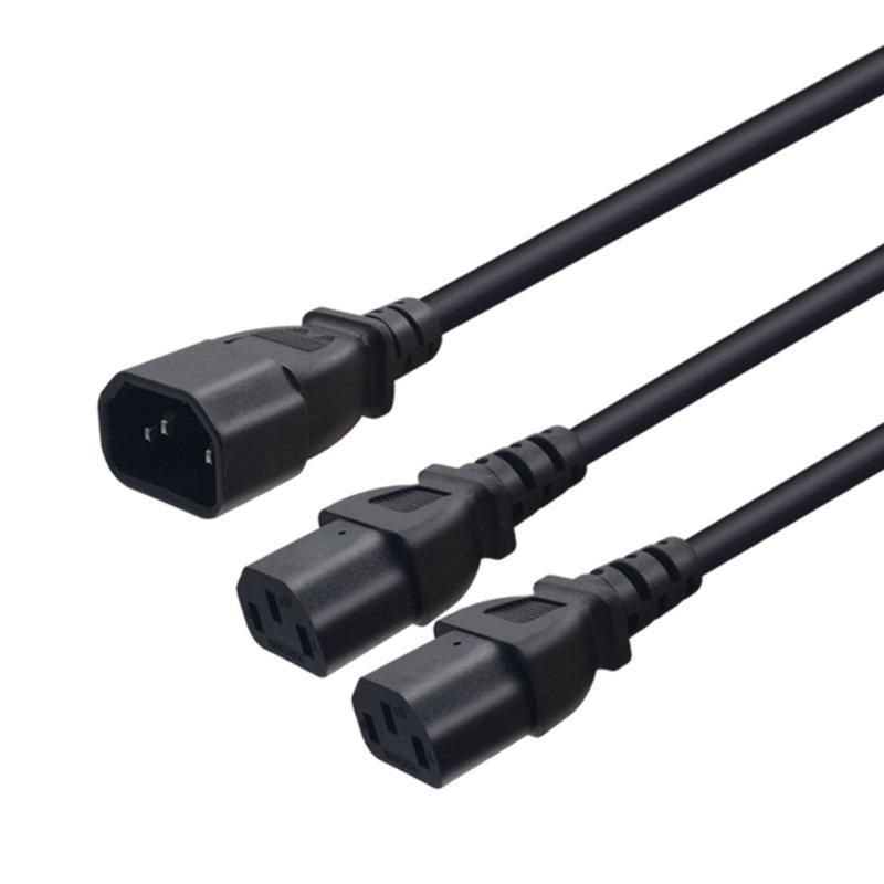 

Computer Power Splitter Cord, IEC320 C14 to 2×C13 Power Cable Supply Americans Standard 3Pin Extension Cable 1
