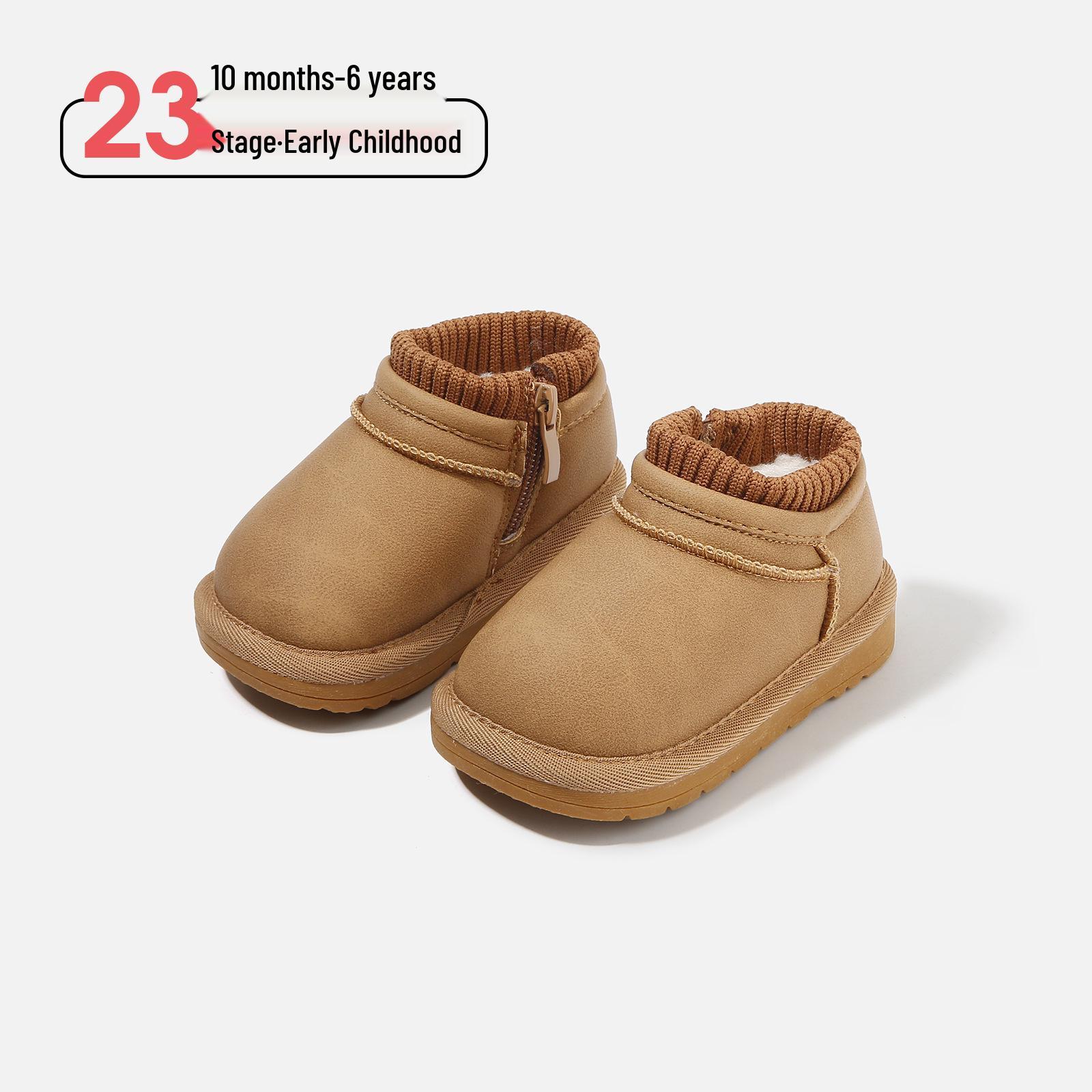 

2025 Autumn/Winter Fleece-Lined Toddler Cotton Shoes: Warm, Comfortable, Non-Slip Soft Soles Factory order 16-19 whole set (120 pairs) верблюд