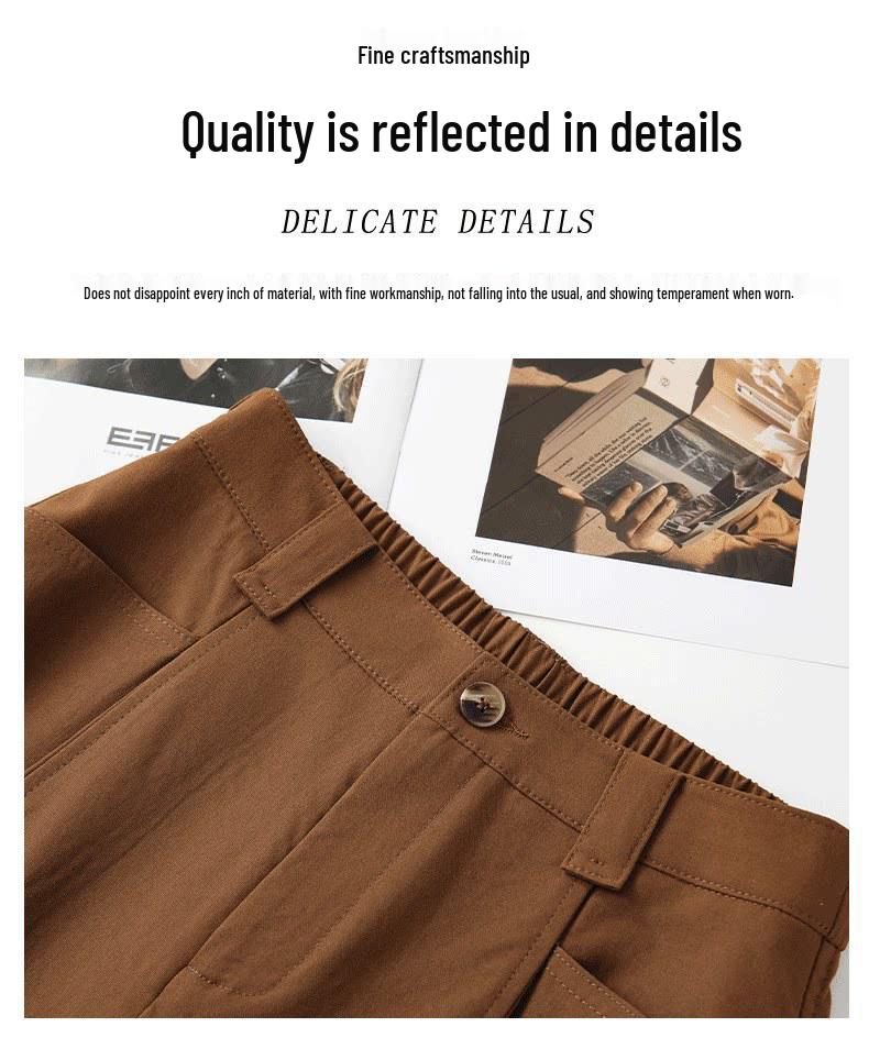 Stylish High-Waisted Wide-Leg Pants 2026: Women's Slimming Casual Spring/Autumn Pants