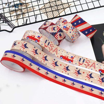 Independence Day Ribbon,  Day, Memorial Day DIY Bow Decoration Material Ribbon