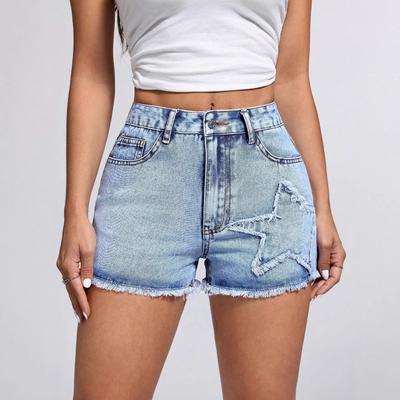 Bequeme, modische, lässige Stretch-Jeansshorts für Damen