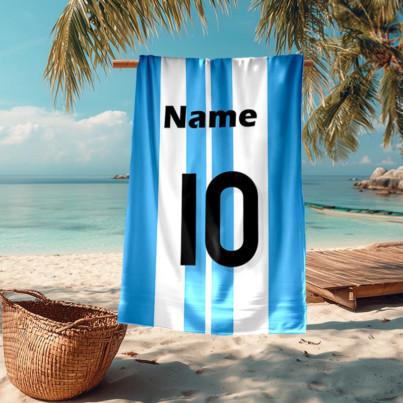 Custom Name Ultra-Soft Beach Towel with 10 Theme,Ideal for Pool - Camping, Diving - Perfect Travel Essential, Vibrant Beach Towel.