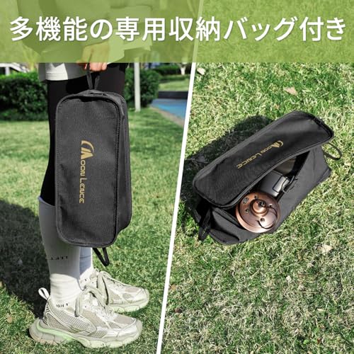 MOON LENCE Outdoor Chair, Wide, 2-Way Height Adjustable, Camping Chair, Lightweight, Foldable, Compact, Perfect for Hiking, Fishing, and Mountaineerin