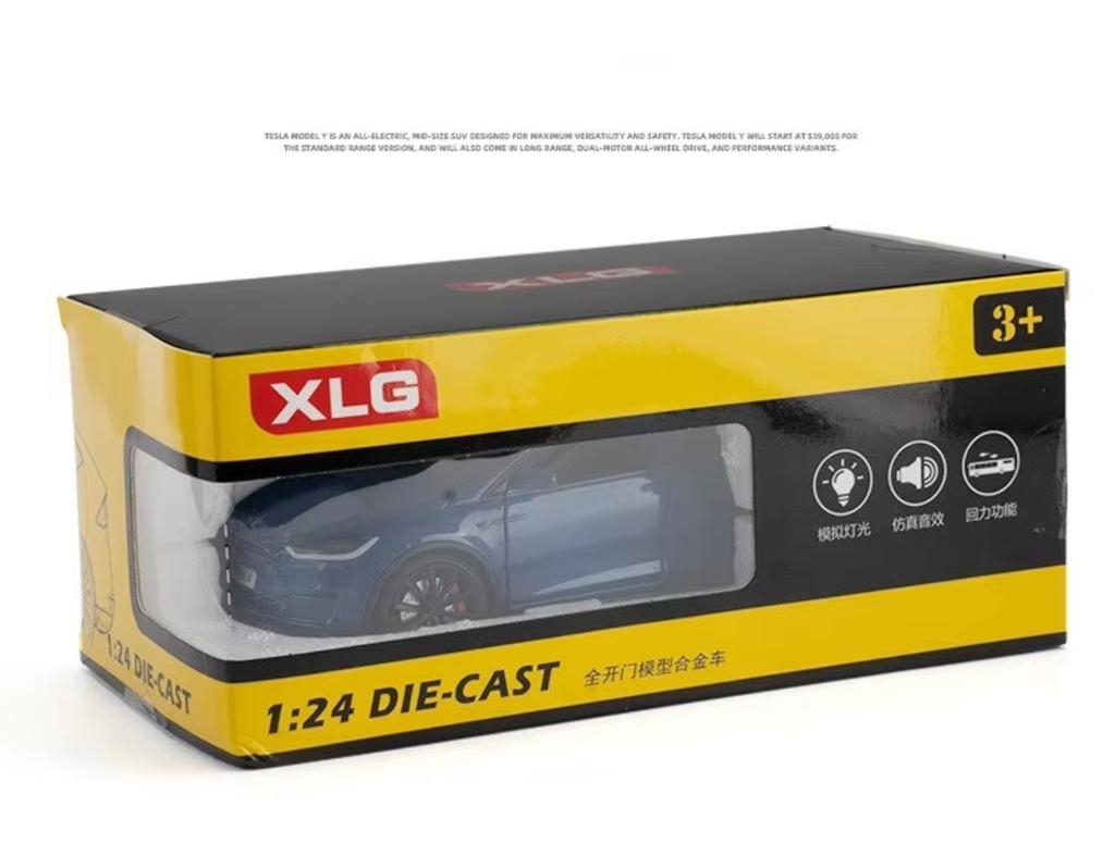 1:24 Tesla Model X  Tesla Model 3 Alloy Die Cast Toy Car Model Sound and Light Children's Toy Collectibles Birthday gift