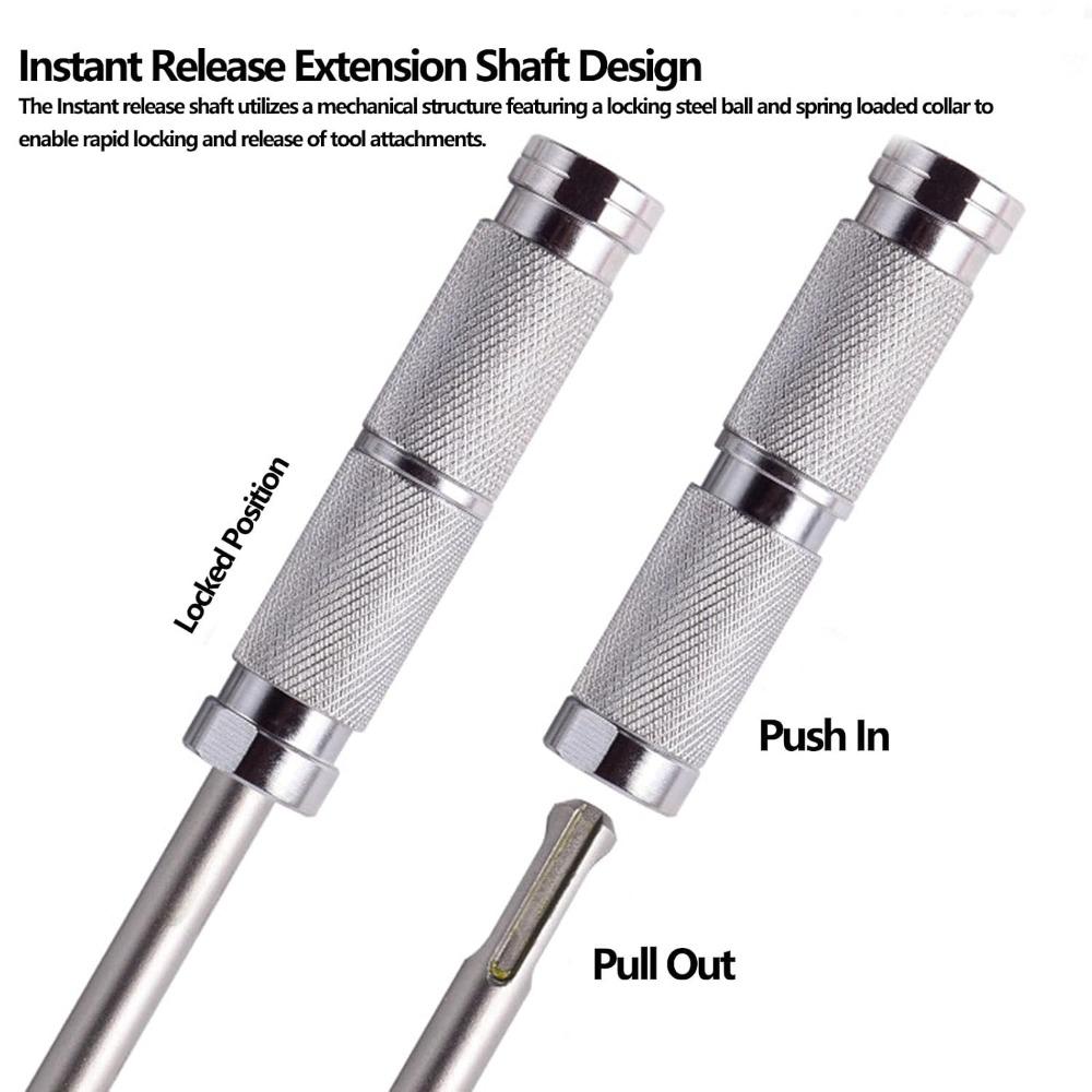 Quick-Change Collet Drill Extension Adapter Rotary Hammer Extension  Flexible Operation