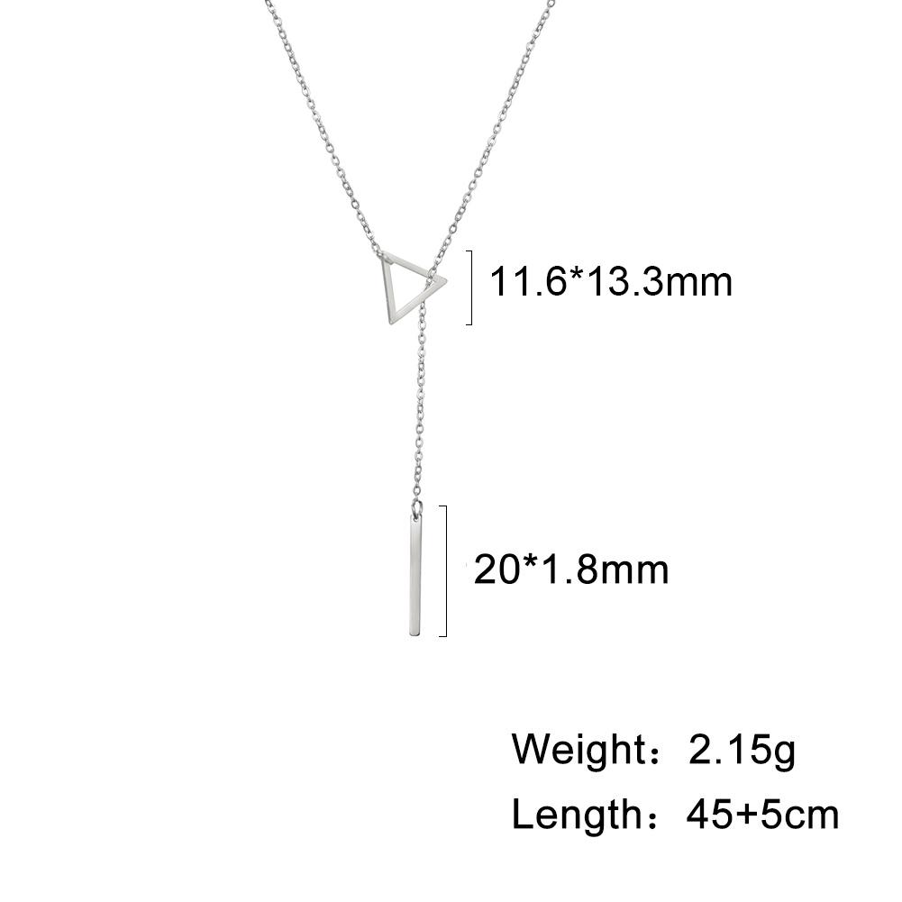 Geometric Round Heart Choker Necklace for Women Stainless Steel Minimalist Simple Clavicle Neck Chain Jewelry
