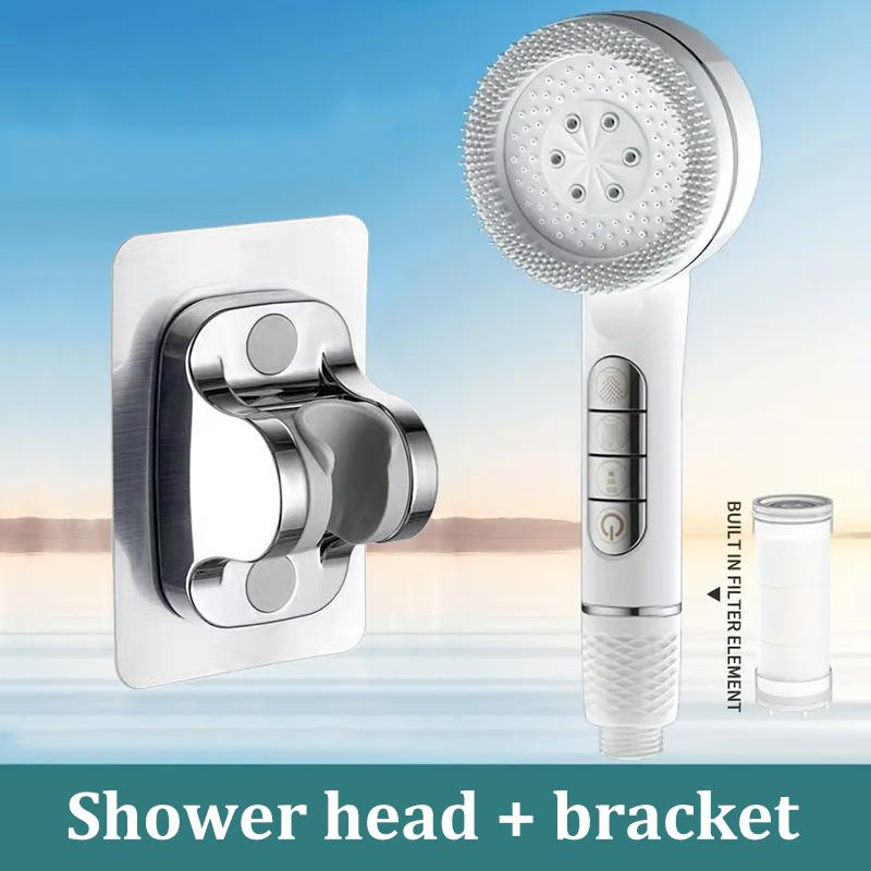 New Filter Booster Shower Head Four-speed Adjustment With Water Seal Multifunctional Home Shower Bathroom Accessories