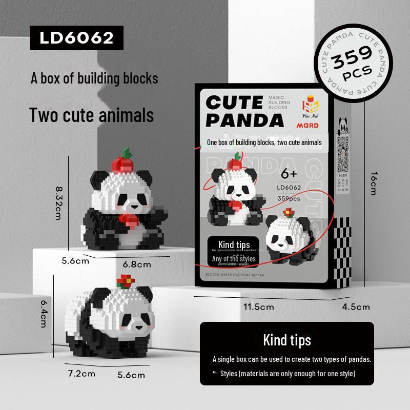 

Домашние гигантские панды, мультяшные строительные блоки - детские образовательные настольные украшения