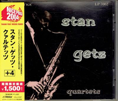 CD STAN GETZ AL HAIG TONY ALESS GEN  Stan Getz Quartets 4 VICJ41057 VICTOR 2004 Japan Jazz Used