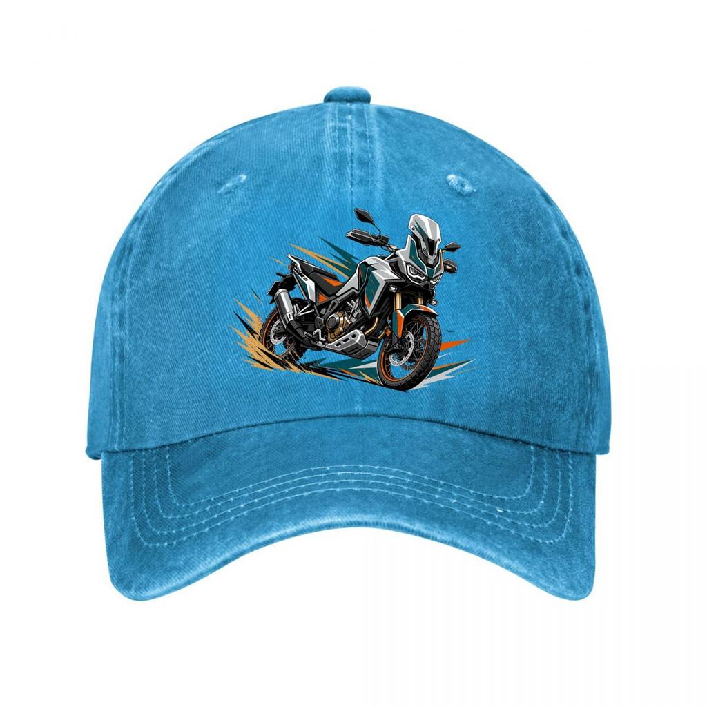 Adventure Sport Motorcycle Vector Fu  New Vintage Washed Cotton Baseball Cap Sun Hats