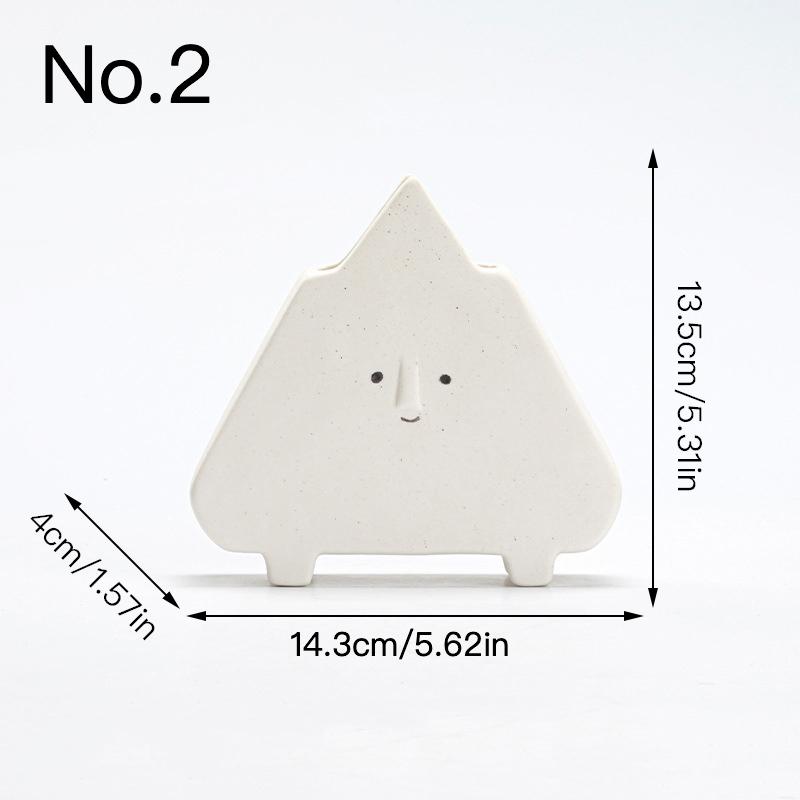 

Ваза с милым лицом, керамическая гидропонная ваза, цветочная композиция, домашний декор, настольные украшения, украшение сада No.2