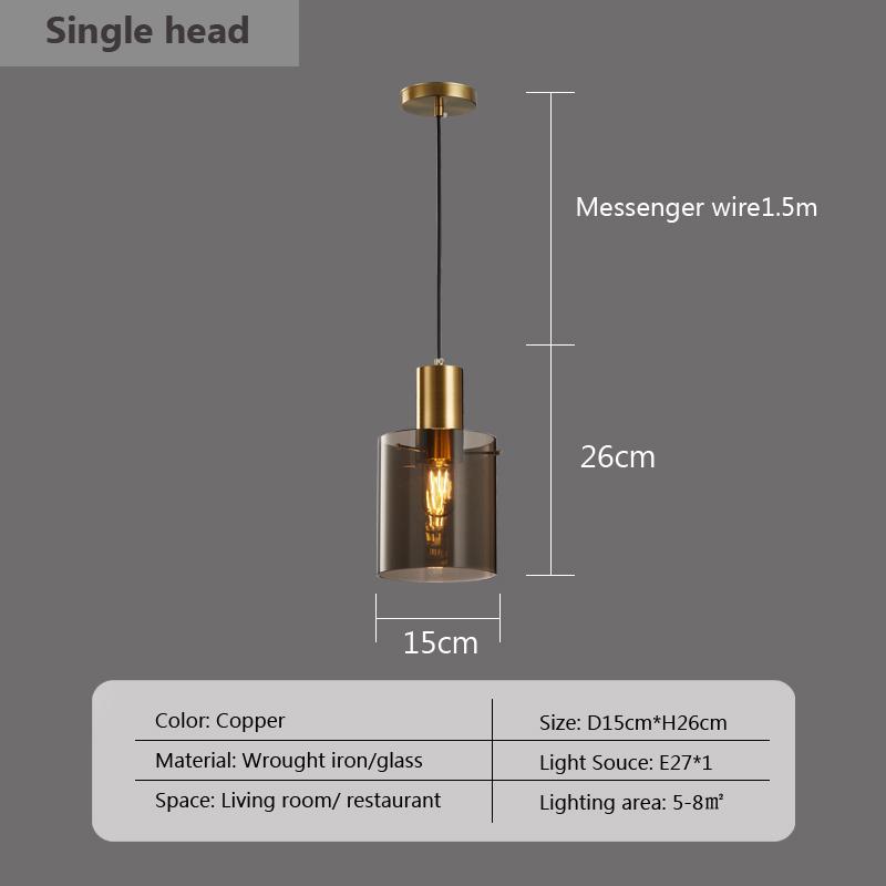 Modern LED Glass Pendant Light Foyer Dining Bedroom Pendant Lighting Coffee Living Room Restaurant Hotel Indoor Hanging Lamp